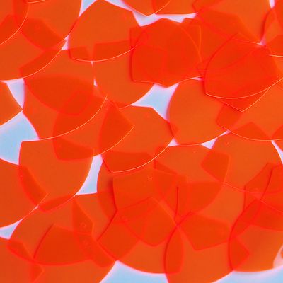 Shield Vinyl Shape 1'' Orange Go Go Fluorescent Edge Glow