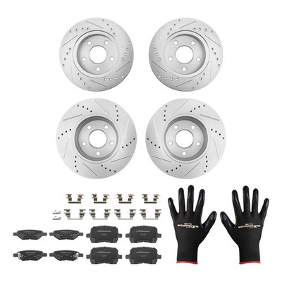 Front Rear Brake Rotors+Brake Pads Set for Chevrolet Malibu 2006-2012 S-55094