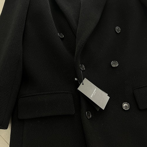 Pre-owned Saint Laurent Wool Oversized Coat In All Sizes In Black