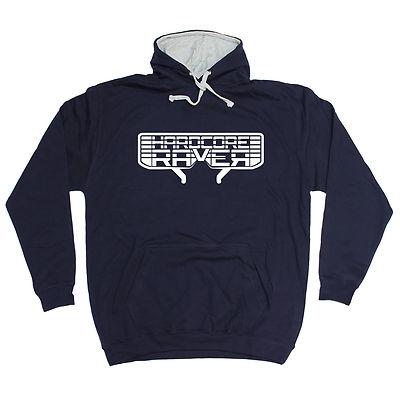 Hardcore Raver HOODIE Hoody Rave Party Club Top Dance Joke Gift birthday funny