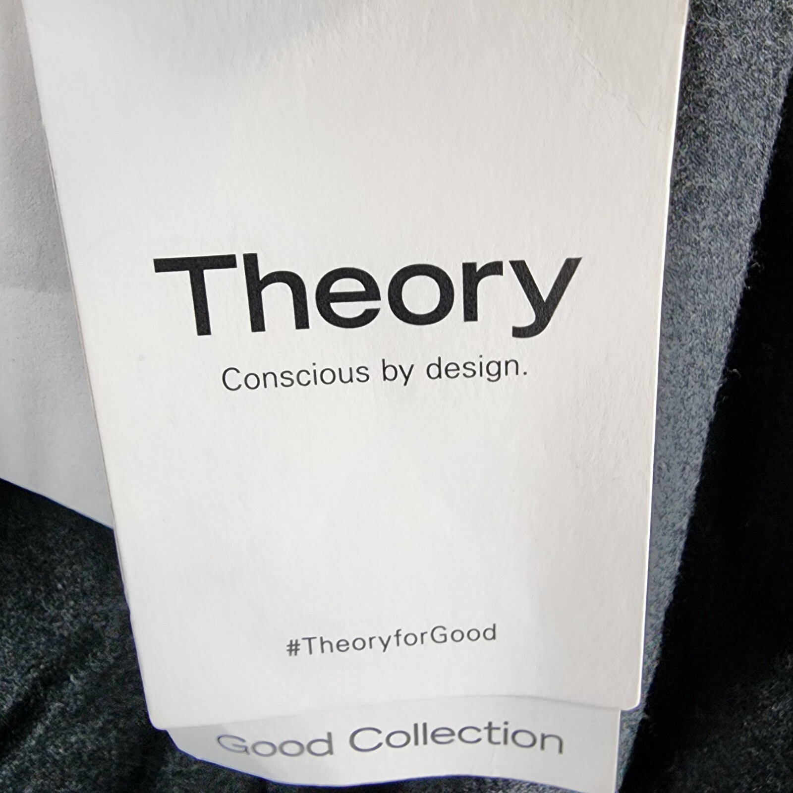 Theory Pleated Wide Leg Wool Pants Women's 0 New Charcoal Melange Zip Hook & Bar - Picture 10 of 15