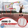 Volleyball Rebounder Net - Portable 7x4 ft Training Equipment for Spike and Smash Practice - 5 Rebound Angles Custom Target Area for Volleyball Sports Training，Red