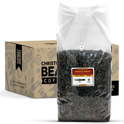 Christopher Bean Coffee VERSAILLES BLEND  Dark Roast WHOLE BEAN 5 LB BULK BAG