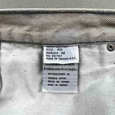 Vintage LA Gate Jeans Mens 40 Gray Denim Baggy Fit Straight Leg Hip Hop Skater