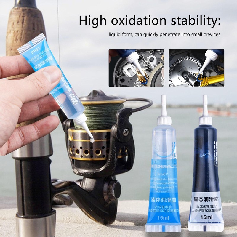 Fishing Reel Grease 15ml Reel Care Lubricant Oil Fishing Reel Oil and Grease