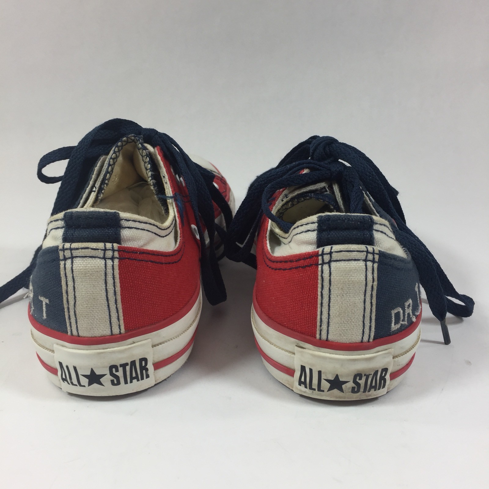 Converse All Star Sneakers Mens 6.5 Womens 8.5 Dr. T Red Blue Double Tounce Lace
