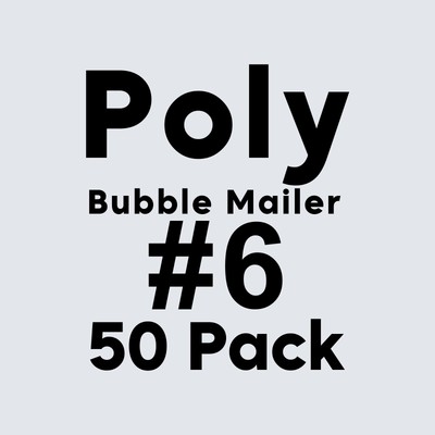 50 Pack USA Made Poly Bubble Mailers (#6) 12.5x19.5 Inches Shipping Padded Envel