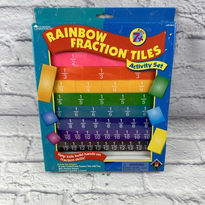 Sealed! Learning Resources Rainbow Fraction Plastic Tiles Activity Set