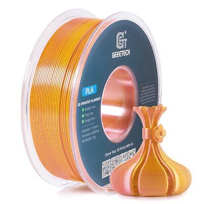 1KG/Rol PLA GEEETECH 3D Drucker Filament Seide Dual Color Gradient Gold+ Kupfer