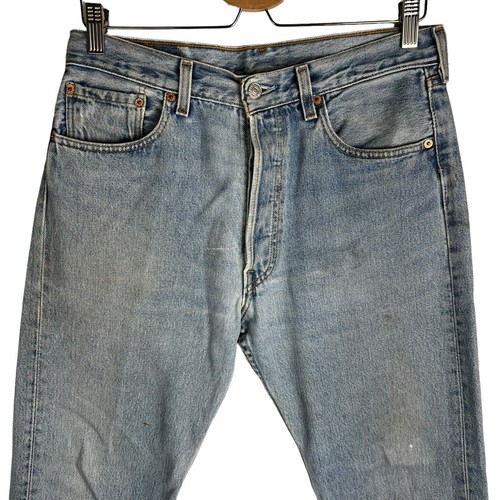 VTG 90s Levis 501 XX Medium Wash 32 x 30 Button Fly Denim