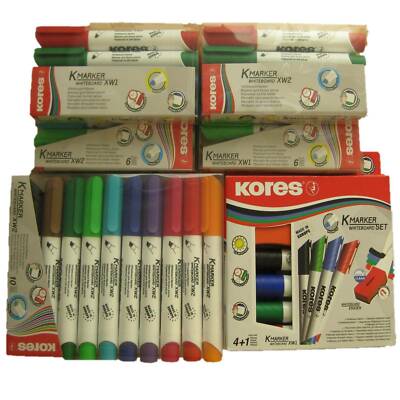 Kores Whiteboardmarker Whiteboard Marker Set 4 6 10 Stifte Tafellöscher Schwamm