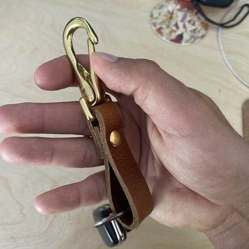 RRL Leather Belt Hook Key Fob キーフォブ RRL Keyfob Hand Tooled Leather Brown – Frans Boone Store