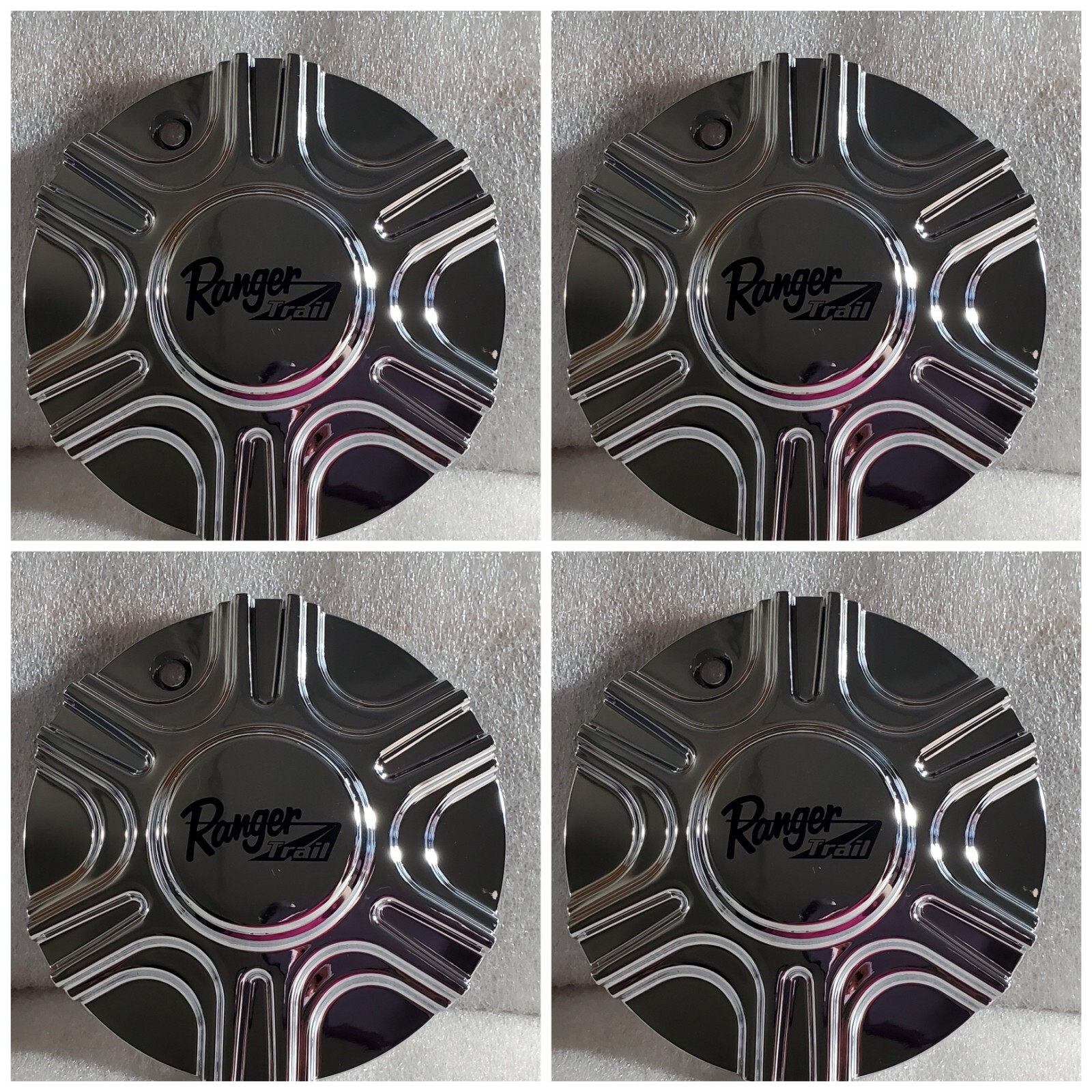 New SET OF 4 OEM Ranger Trail Boat Trailer Hub Caps for 15" Wheel