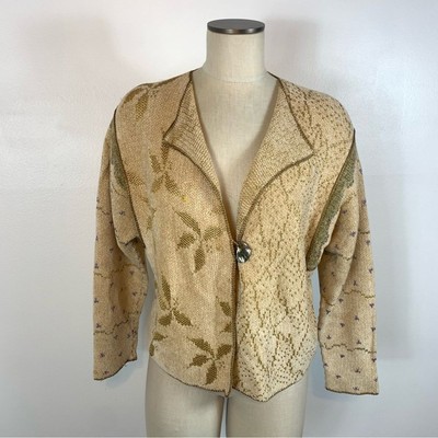 VTG Patrizio Francia Patti Sweater Cardigan Gold Flawed