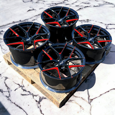 20'' 21'' ALT5 Forged Gloss Black / Red wheels for C8 Corvette Z51 rims Concave