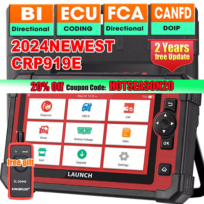 2024 LAUNCH CRP919E PRO Elite Bidirectional Car Diagnostic Scanner Coding US