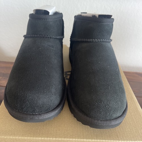 Kids UGG Classic Ultra Mini Boot Black Size 4 US [1130750K