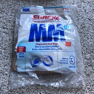 Eureka MM Mighty Mite Genuine Premium Vacuum Bags: 3 Bags - 60295B