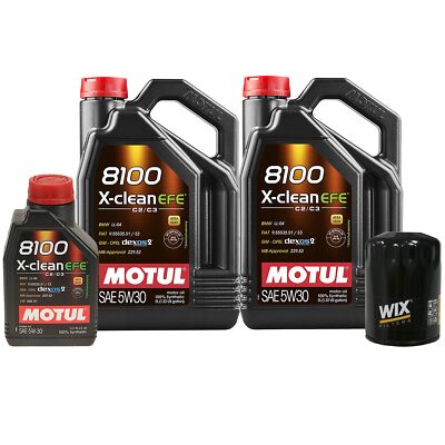 11L Motul 8100 X-CLEAN EFE 5W30 Wix XP Filter Engine Motor Oil Change Kit API SN