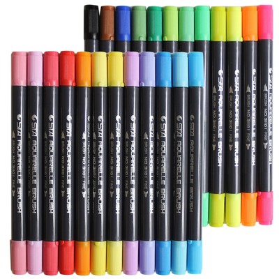 Huhuhero Art Soft Brush Pen Markers Supplies for Adult Coloring Books Dual Tip