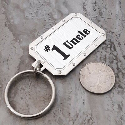 #1 UNCLE KEYCHAIN KEY RING 2 1/8'' MADE IN USA GREAT GIFT IDEA