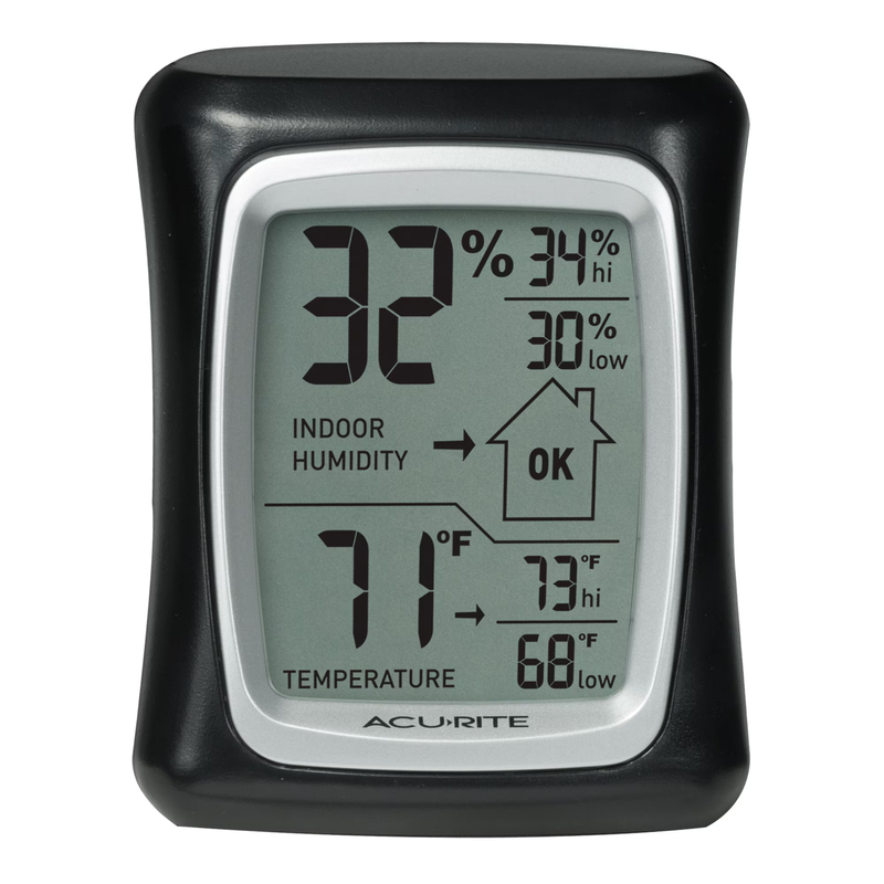 Indoor Digital Thermometer & Hygrometer (Thermohygrometer); 3"X2.5"X1.3