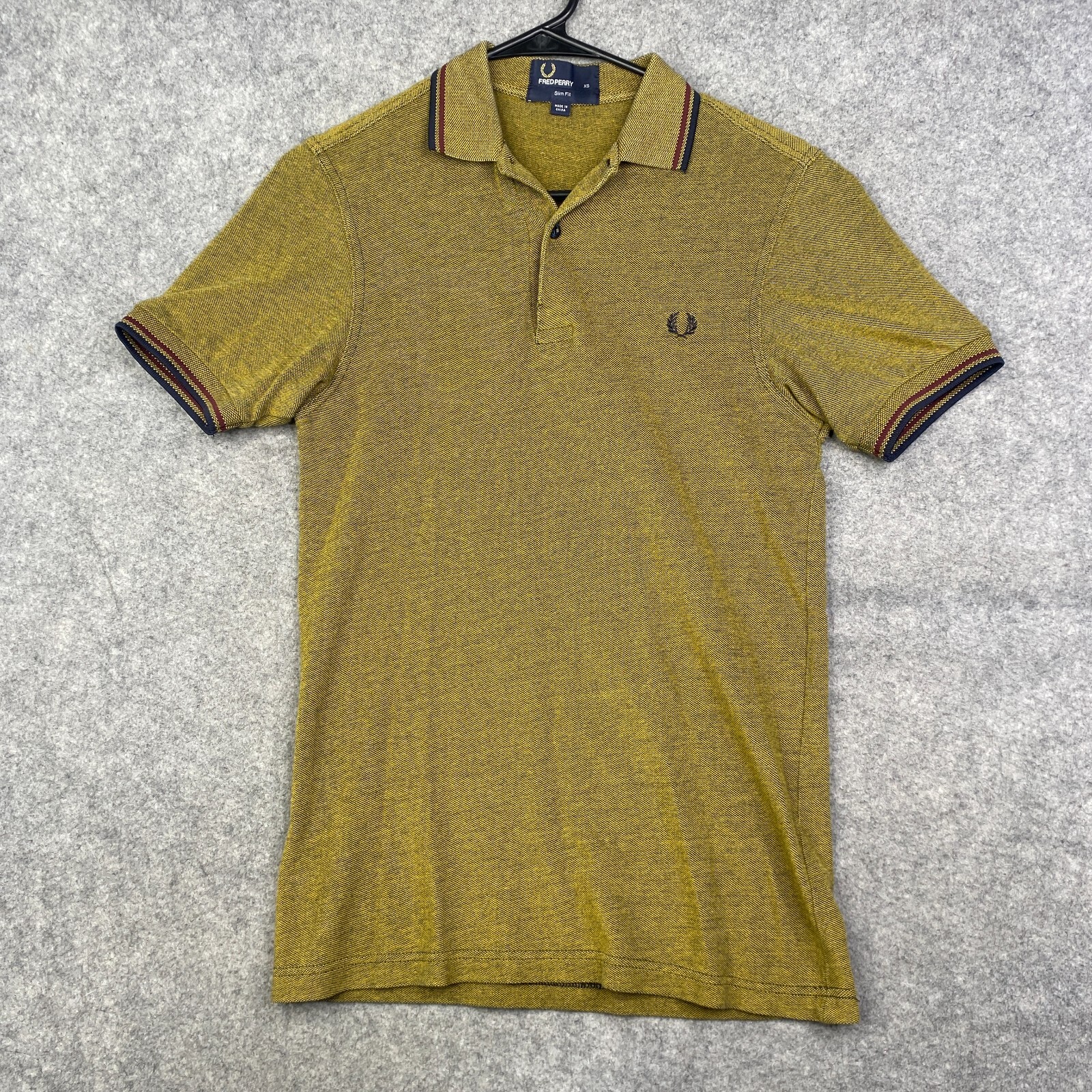 Fred Perry Polo Shirt Mens XS Slim Fit Twin Tipped Pique
