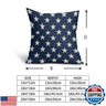 4th of July Patriotic Pillow Covers 18x18 Set of 2 Blue Star Americana Independence Day Outdoor Decorative Throw Pillow Cases Farmhouse Decor for Sofa Couch Bed Fourth July Holiday Decorations