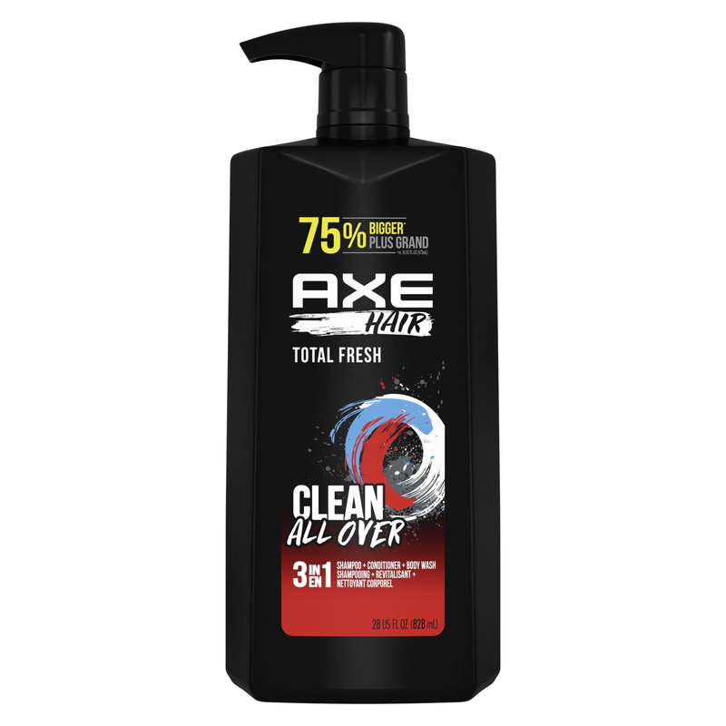 Total Fresh 3-In-1 Shampoo Conditioner and Body Wash, 28 Fl Oz