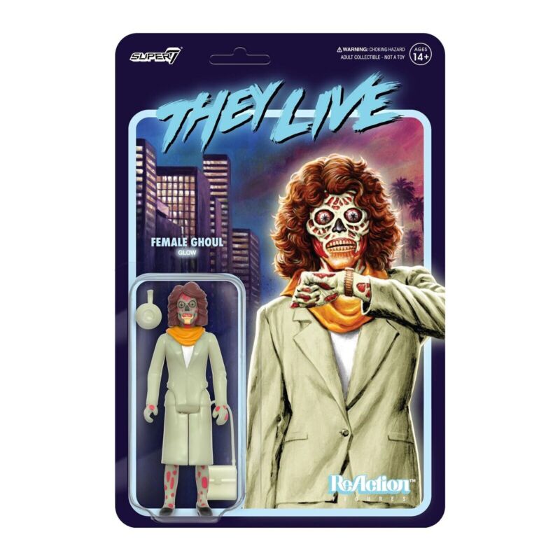 Female Ghoul They Live Glow Super7 Reaction Action Figure