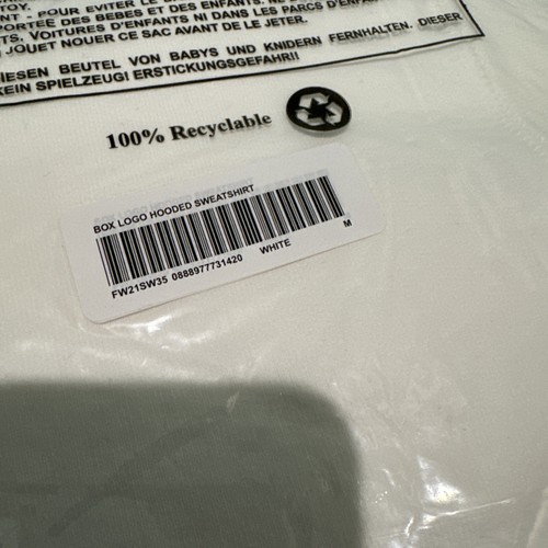 Pre-owned Supreme Box Logo Bogo Hooded Sweatshirt (fw21) White Size Medium M