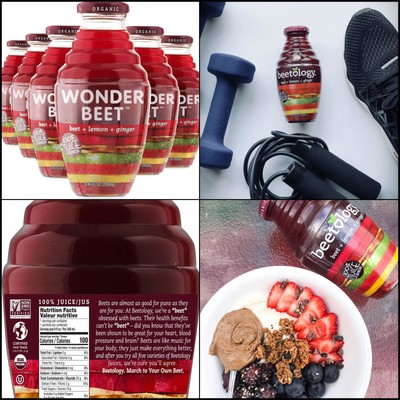 beet juice 8.45 oz pack organic and cold 100% pressed beetology lemon ginger