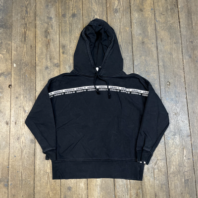 Adidas Hoodie Spellout Logo Pull Over Sports Sweatshirt Black