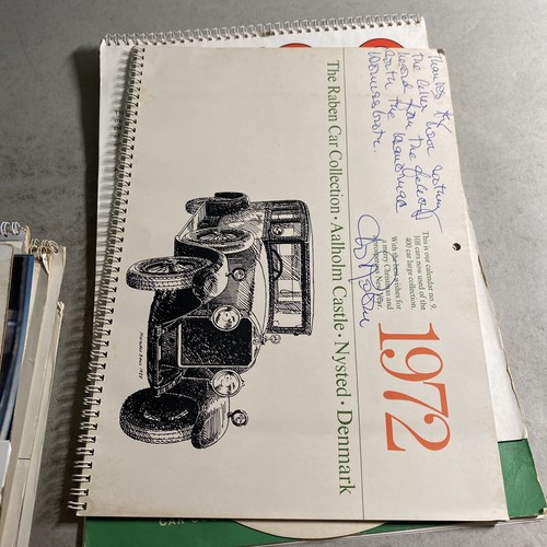 Automotive History: Raben Car Collection - Lot of 12 Calendars (SIGNED) / MOB