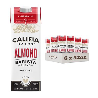 - Original Almond Barista Blend Almond Milk 32 Oz (Pack Of 6), Shelf Stable, ...