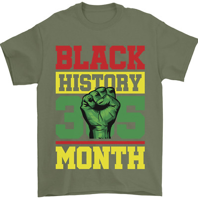 Black History Month Lives Matter Afrikanisches Herren T-Shirt 100% Baumwolle