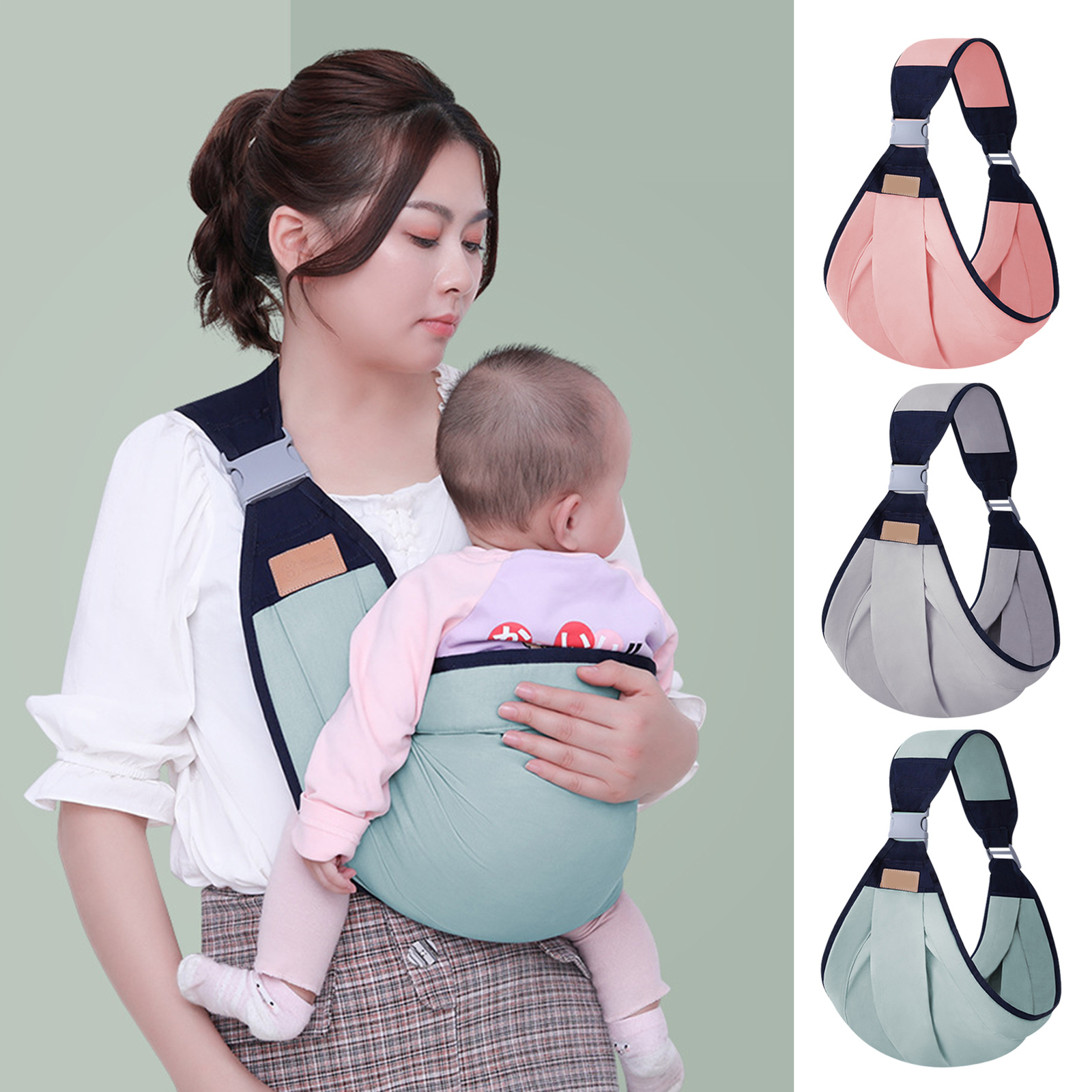 1x Newborn Baby Carrier Sling Wrap Adjustable Breathable Backpack Shoulder Strap