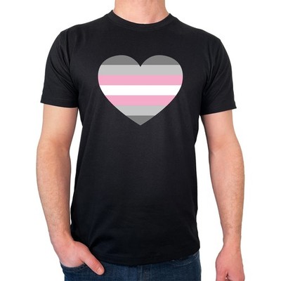 Herren T-Shirt Demigirl Pride Flagge LGBTQ Herz Geschenkidee Demigirl Pride Flag