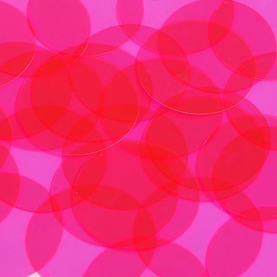 Round Vinyl Shape 2'' Hot Pink Go Go Fluorescent Edge Glow
