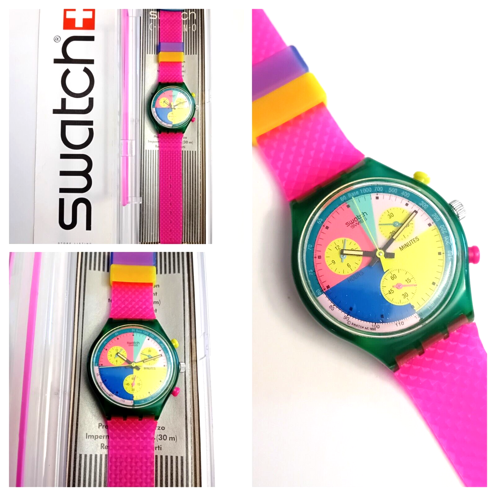 Swatch Chrono Flash Arrow SCL100 ヴィンテージ Swatch Chrono New NOS Flash Arrow SCL100 1991 Vintage Quartz