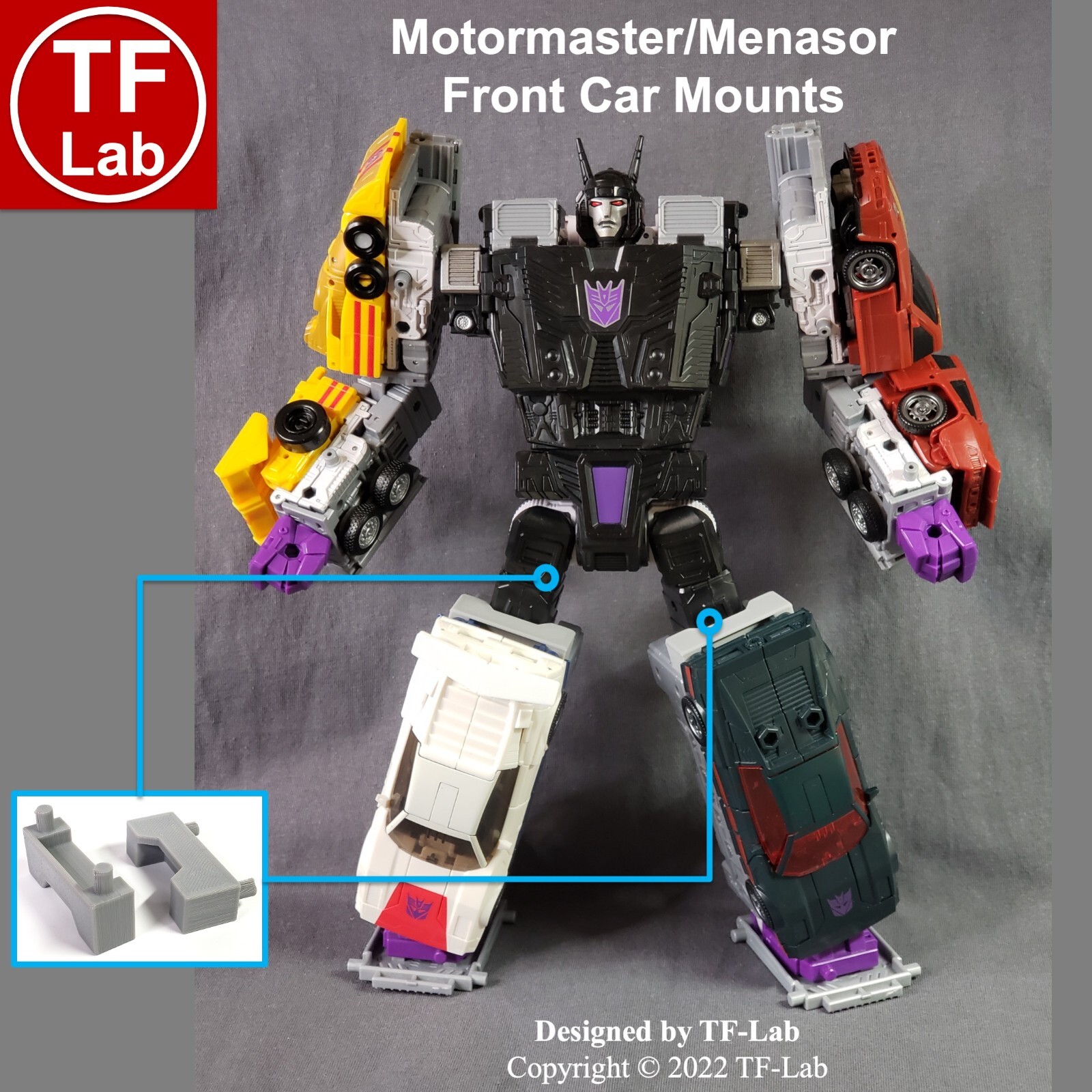 Front Car Mount for Transformers Legacy Evolution Stunticon