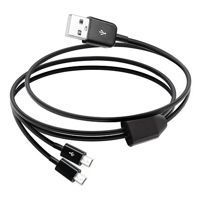 Dual Mini USB Splitter Cable2 in 1 USB 2.0 A Male to 2 Mini 5 pin Male Data S...