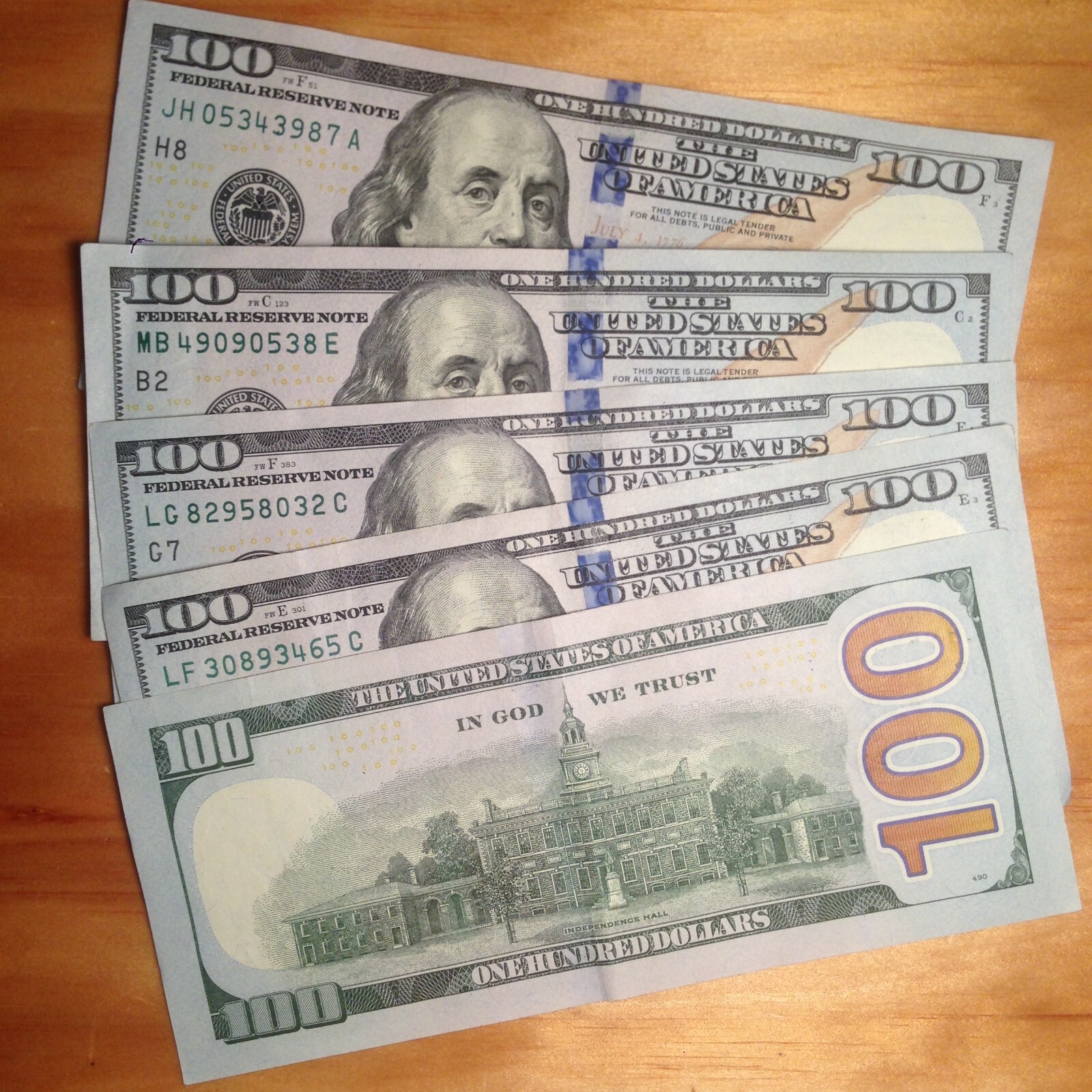 100 cash