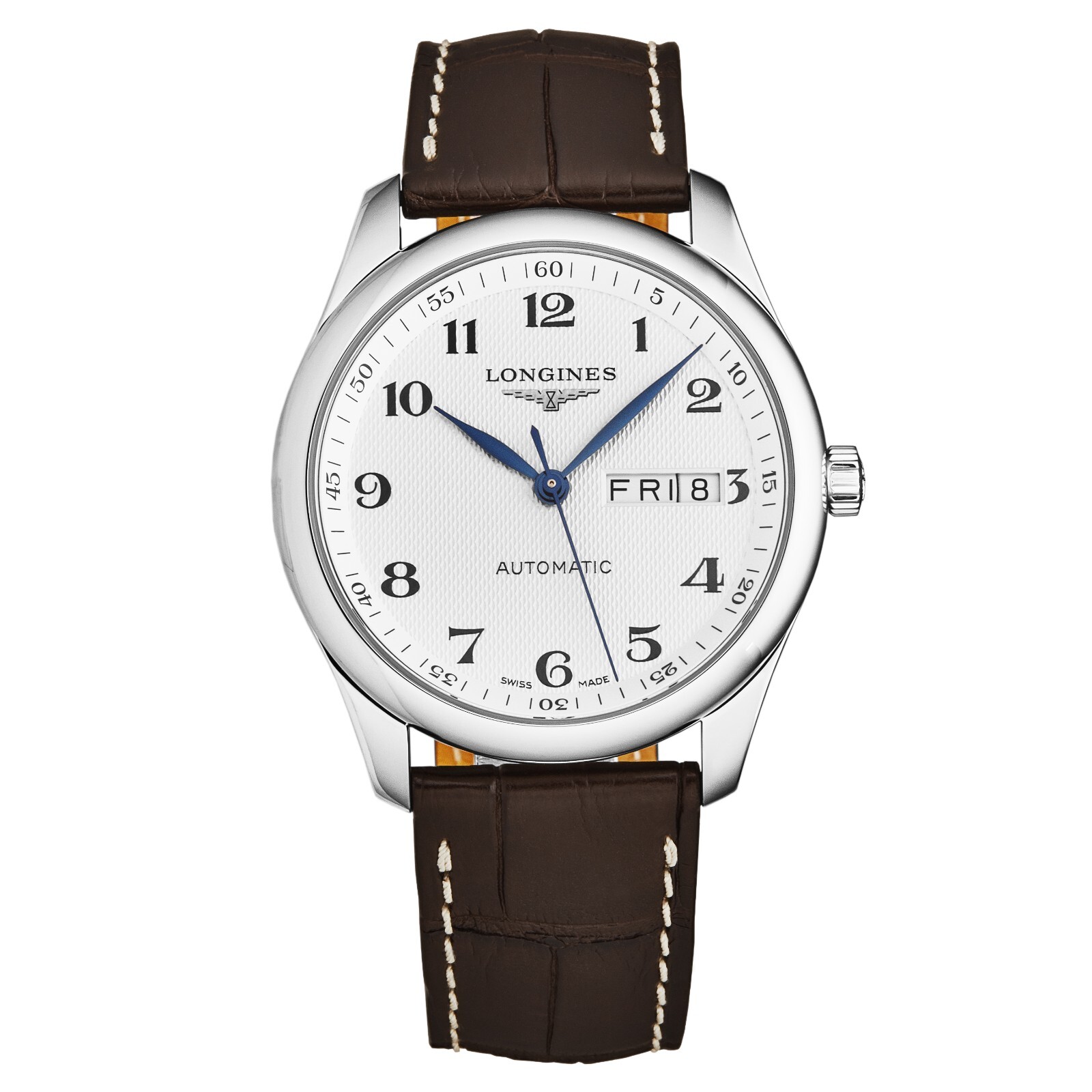 Pre-owned Longines Master Collection Auto 38.5mm Leather Men's Watch L2.755.4.78.3