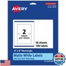Avery Matte White Rectangle Labels, Sure Feed Technology, 4