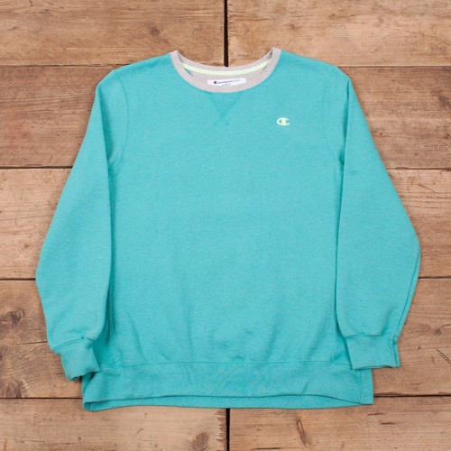 champion crew neck turquoise