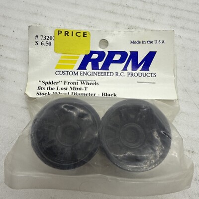 RPM Spider Black Front Wheel Team Losi Mini T 1.0 1/18th Mini-T 1.0 73202 #177