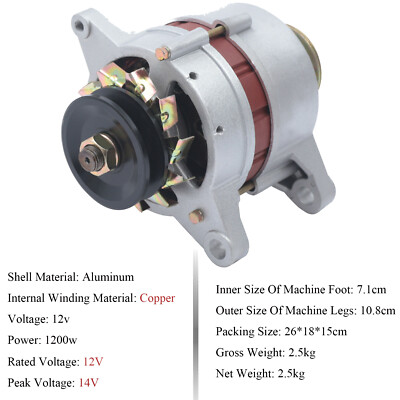 1500W Permanent Magnet Silicon Rectifier Generator, 12V AC Low Rpm Alternator