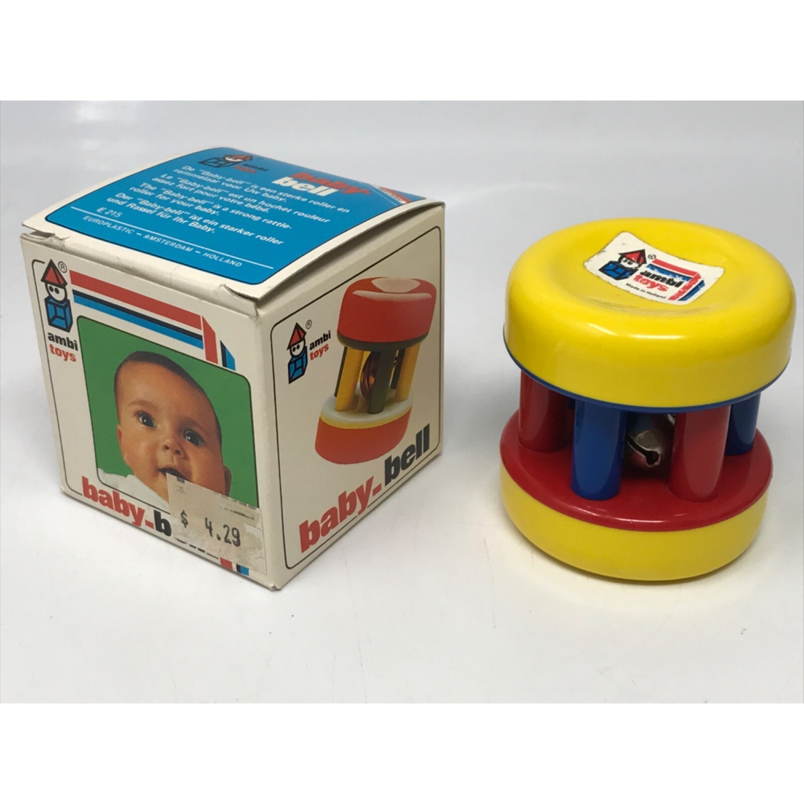 【新品未開封】ambi toys Baby Gift Set Vintage Ambi Toys Baby Rattle & Baby Bell Made in Holland