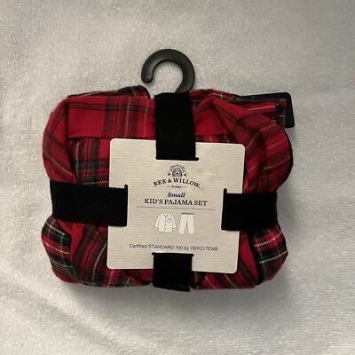 Bee & Willow Home - Red Plaid Pajama Set (Small) - NEW